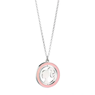 Afbeelding van The Carat Shop Barbie draaiende silhouet ketting