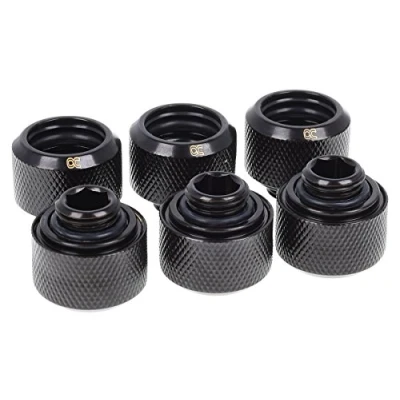 Afbeelding van Alphacool 16mm ijspegel G1/4 six pack, Aansluitingen voor waterkoeling, Zwart