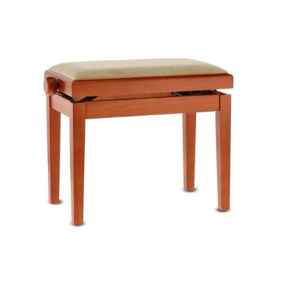Image de GEWA Pianobank Deluxe cerise mat (réglage en hauteur facile grâce à un mécanisme de ciseaux précis, bois massif qualité, durable et robuste, charge rupture élevée)