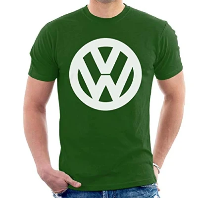 Afbeelding van Volkswagen Classic White VW Logo T shirt voor heren, Fles Groen