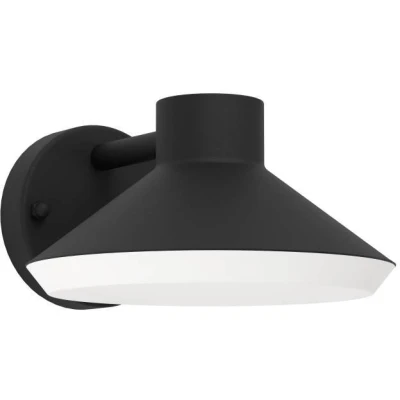 Afbeelding van EGLO Ninnarella led buitenwandlamp, gevellamp met neerwaartse verlichting (downlight), buitenlamp van zwart metaal en wit kunststof, warm wit, IP44