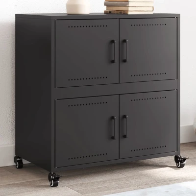 Afbeelding van Dressoir 68,5x39x72 cm koudgewalst staal zwart