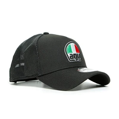 Afbeelding van Dainese Agv 9forty Trucker Snapback Baseball Cap met gebogen klep, zwart, één maat