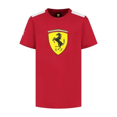 Afbeelding van PUMA Scuderia Ferrari F1 Scudetto T shirt voor heren met groot logo, Rood, L