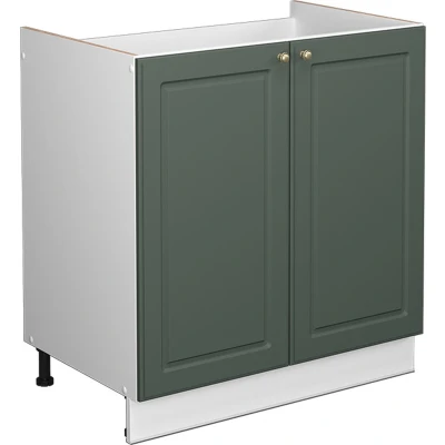 Afbeelding van Vicco Wastafelonderkast Fame Line, Groen Goud Landhuis/Wit, 80 x 81.6 cm zonder werkblad