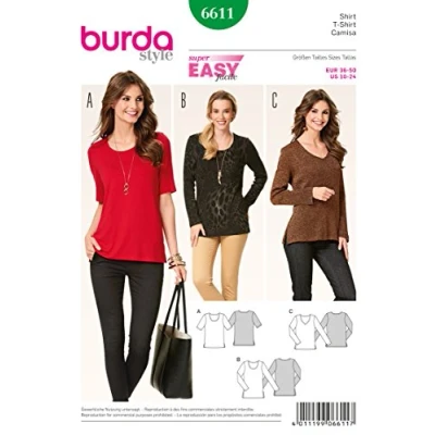Afbeelding van Burda Naaipatroon 6611 Shirt in variaties
