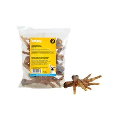 Afbeelding van Boomy Kippenpoten Gedroogde hondensnacks Natuurlijke kauwsnack &amp; hondensnoepjes 2 x 250g