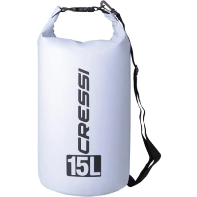 Afbeelding van Cressi Gemengde premium tas, 100% waterdicht, drijvend, hoge kwaliteit, wit/standaard, 15 l