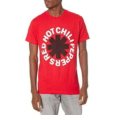 Image de Red Hot Chili Peppers Men&#039;s Official Californication Asterisk T Shirt, Rouge, L