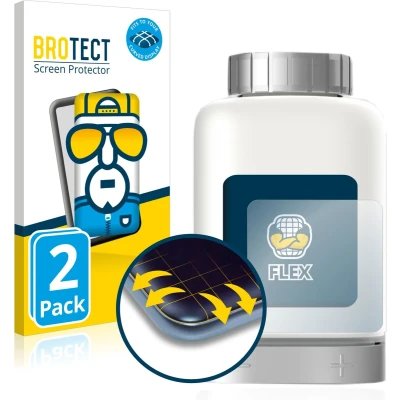 Afbeelding van BROTECT Screenprotector voor Bosch Smart Home (Radiatorthermostaat II) Folie Beschermfolie transparant volledig dekking (2 Stuks)