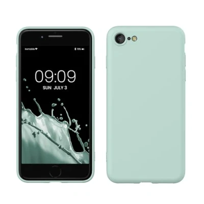 Afbeelding van kwmobile telefoonhoesje geschikt voor Apple iPhone SE (2022) / (2020) 8 7 Hoesje smartphone Back cover in cool mint