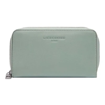 Afbeelding van LIEBESKIND BERLIN Leren Portemonnee Lila Sheep Natural Frieda Wallet Forest Green Groene