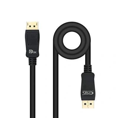 Afbeelding van Kabel DisplayPort NANOCABLE 10.15.2502 Zwart HDR 8K Ultra HD