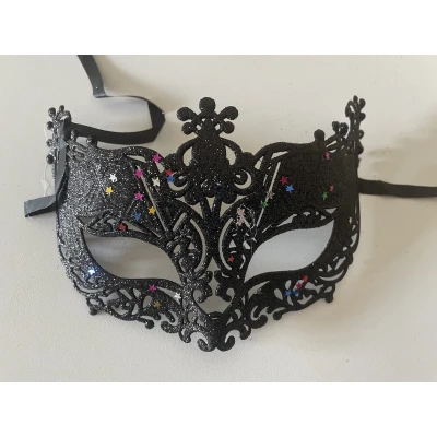 Afbeelding van CHPN masker Spannend Gemaskerd Bal Oogmasker Venetiaans Mask Verkleden Carnaval Zwart