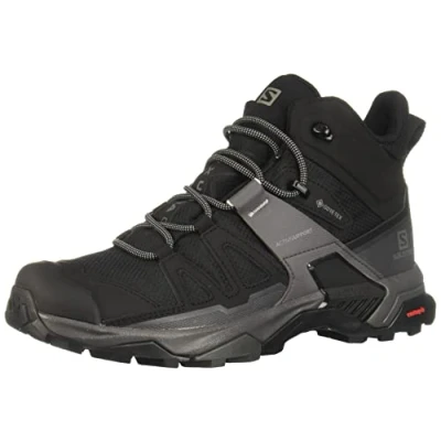 Afbeelding van Salomon X Ultra 4 MID WIDE GTX Outdoorschoenen, Heren, Maat: 46, Black/magnet/pearl blue Leer en textiel