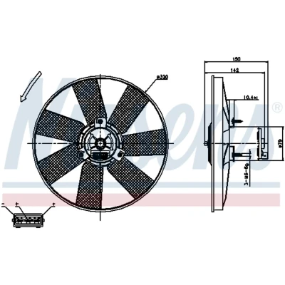 Afbeelding van Nissens Ventilatorwiel motorkoeling 85538