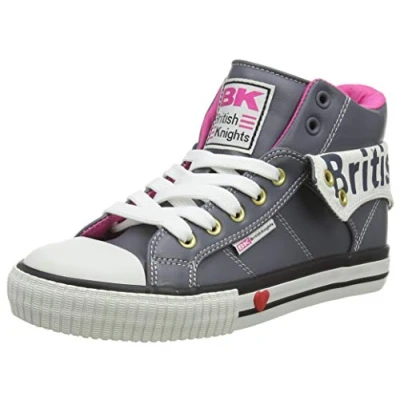 Afbeelding van British Knights Dames Roco Sneakers, Dk Grey Fuchsia, 37 EU
