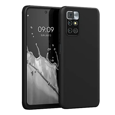 Afbeelding van kwmobile telefoonhoesje geschikt voor Xiaomi Redmi 10 (2021 / 2022) Hoesje smartphone Back cover in mat zwart