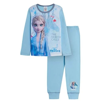 Afbeelding van Disney Officiële Frozen Elsa en Anna pyjama voor meisjes, Blauw