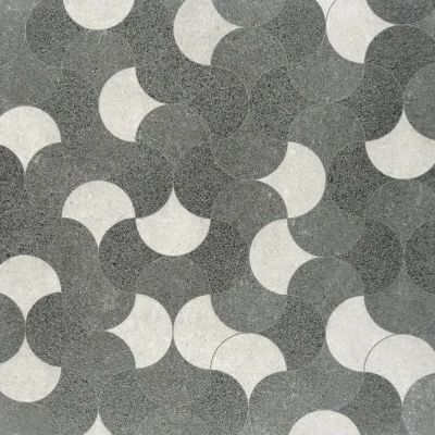Afbeelding van Gecoate tegel betonique stone decor dark antraciet 60x60x4 cm Gardenlux