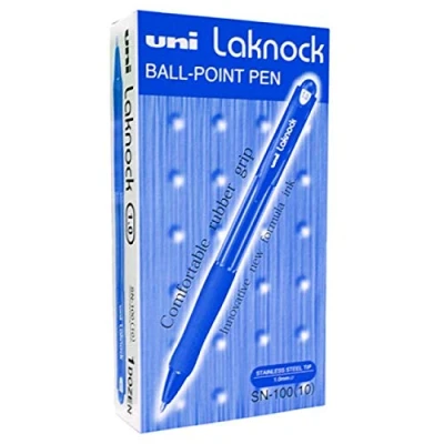 Afbeelding van Liquid ink ballpoint pen Uni Ball Rollerball Laknock SN 100 Blauw 12 Stuks