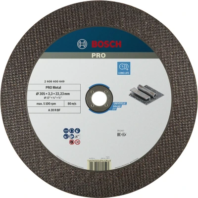 Image de BOSCH 2608600649 disque à tronçonner droit Expert pour métal A 30 R, 300 x 3,2 mm