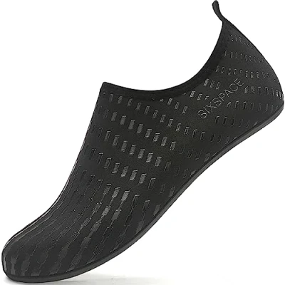Afbeelding van Sixspace Badschoenen, waterschoenen, sneldrogend, zwemschoenen, strandschoenen, antislip, aquaschoenen, maat 34 47, 585 zwart, 47 EU