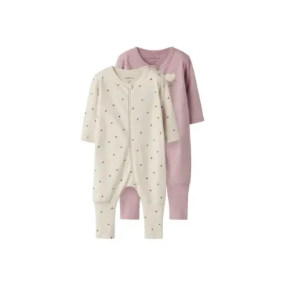 Afbeelding van NAME IT NBFNIGHTSUIT 2P ZIP FF HEART NOOS Baby Pyjamas