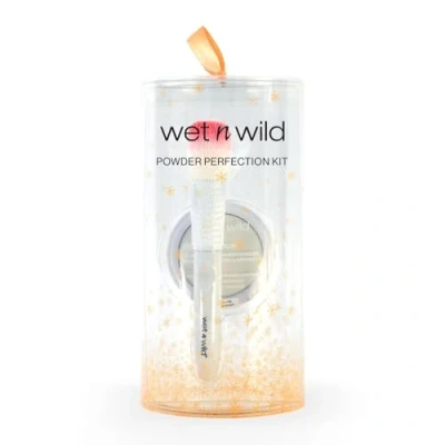 Afbeelding van Wet n Wild Powder Perfection Kit, verhelderend fixeerpoeder en poederkwast, langhoudend gezichtspoeder, verrijkt met hyaluronzuur vitamine E, zachte make upkwast