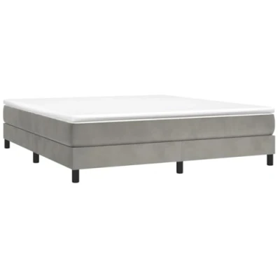 Image de vidaXL Cadre de lit sans matelas gris clair 160x200 cm velours3120778