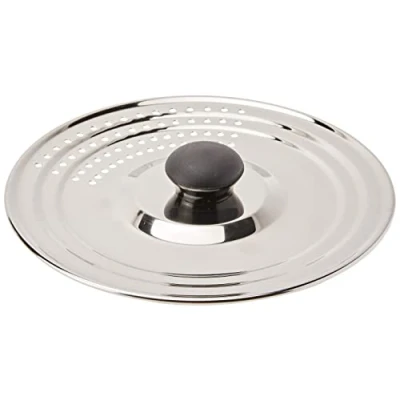 Afbeelding van Equinox 141436 roestvrijstalen zeefdeksel, een adapter voor 3 diameters, 16, 18, 20 cm, zilver