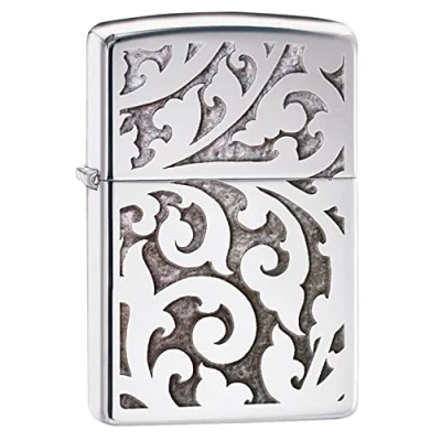 Afbeelding van Zippo Filigree, messing, hoogpolish, verchroomd, 3,5 x 1 5,5 cm