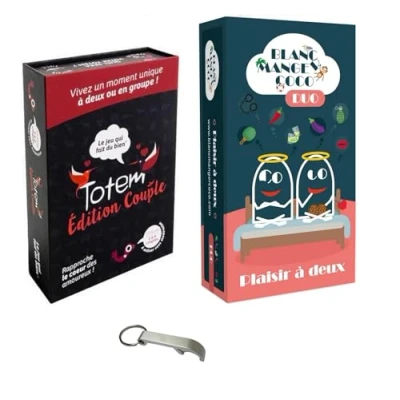 Afbeelding van Set totem paar + wit eten kokosplezier met twee Franse versie 1 decap Blumie (Coco paar)