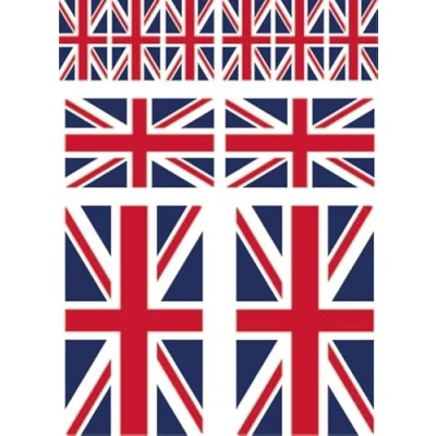 Afbeelding van 10 stuks autostickers Britse vlag offsetdruk