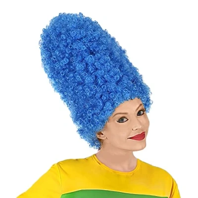 Afbeelding van Widmann The Simpsons Kostuum Pruik, Cartoon Blauw Carnavalskleding Verkleedkleding
