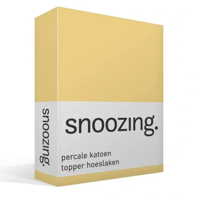 Afbeelding van Snoozing Topper Hoeslaken Eenpersoons 80x200 cm Percale katoen Geel