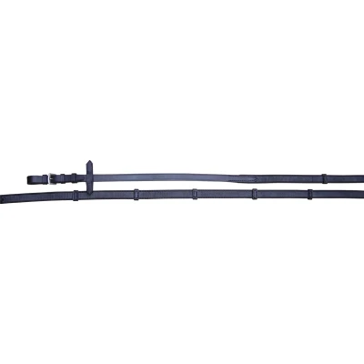 Afbeelding van Harry&#039;s Horse Teugels supergrip met stops full Zwart