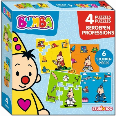 Afbeelding van Bumba Puzzel Beroepen, 4in1