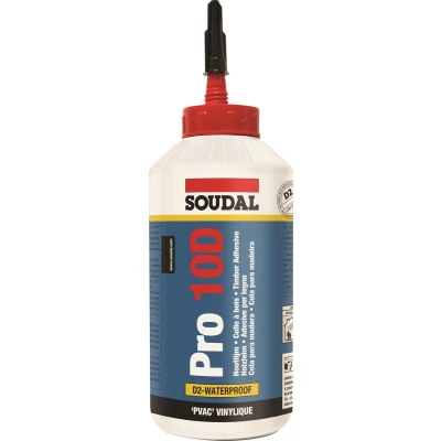 Afbeelding van Soudal Witte Houtlijm Pro10D, flacon 750gr. 108768
