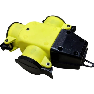 Afbeelding van N &amp; L 10197 3 voudige koppeling Rubber 230 V Geel IP44