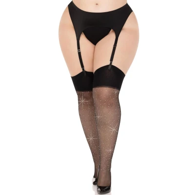 Afbeelding van Rhinestone spandex stockings +