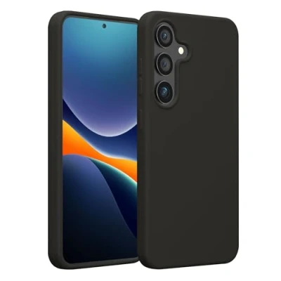 Afbeelding van kwmobile telefoonhoesje geschikt voor Samsung Galaxy S25 Hoesje met siliconen coating Smartphone case in donkergrijs