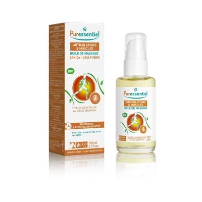 Afbeelding van Puressentiel Massage Olie Spieren en Gewrichten 100 ml