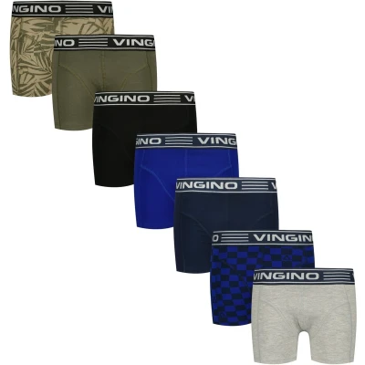 Afbeelding van Vingino winter ondergoed jongens zwart 7pack classic boxer