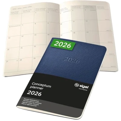 Afbeelding van Sigel agenda 2026 Conceptum maand layout formaat A6 midnight blue softcover SI C2687