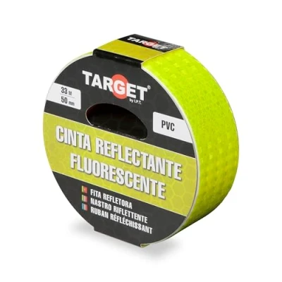 Afbeelding van TARGET Reflecterende plakband, waarschuwing, signalering, hoge zichtbaarheid, gevaar, veiligheid (neonlicht, 33 m x 50 mm)