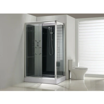 Afbeelding van Xellanz Sunshine links complete douchecabine 120x90x218 alu 5mm glas