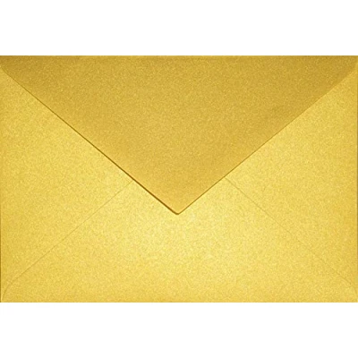 Afbeelding van Netuno 100 gouden parelmoer enveloppen C6 114 x 162 mm Aster metallic Cherish puntige flap glanzende voor uitnodigingen verjaardag bruiloft wenskaarten