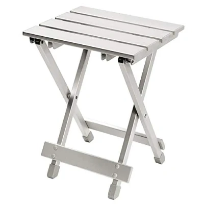 Image de Bo Camp Tabouret/Table de camping pliable Gris Aluminium 60 kg 1404354