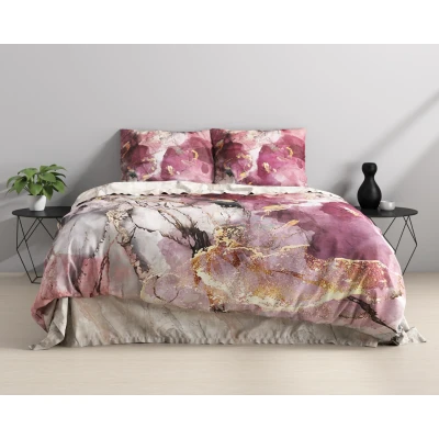 Afbeelding van Dekbedovertrek Lits Jumeaux 240x200 Sleeptime Satijn Roze